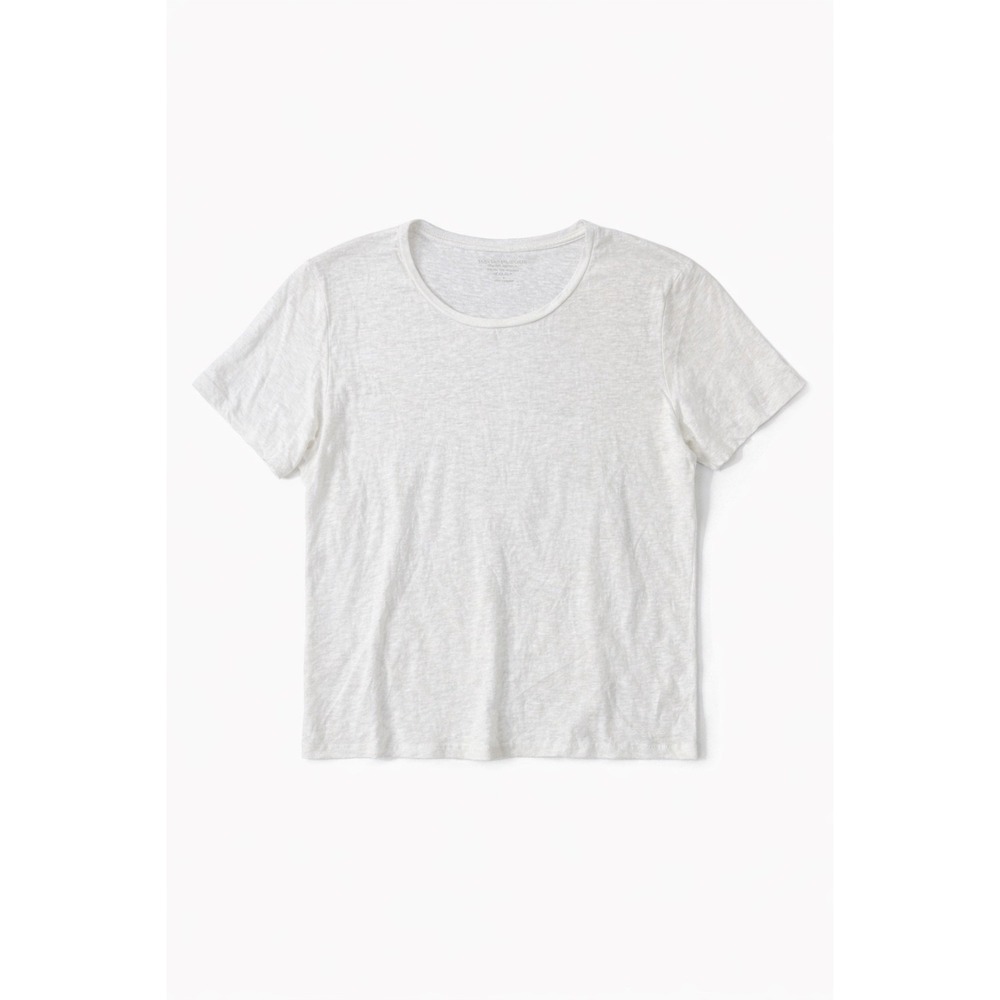 Majestic Filatures Deluxe White Linen Blend Short Sleeve T-Shirt Size 4 Large